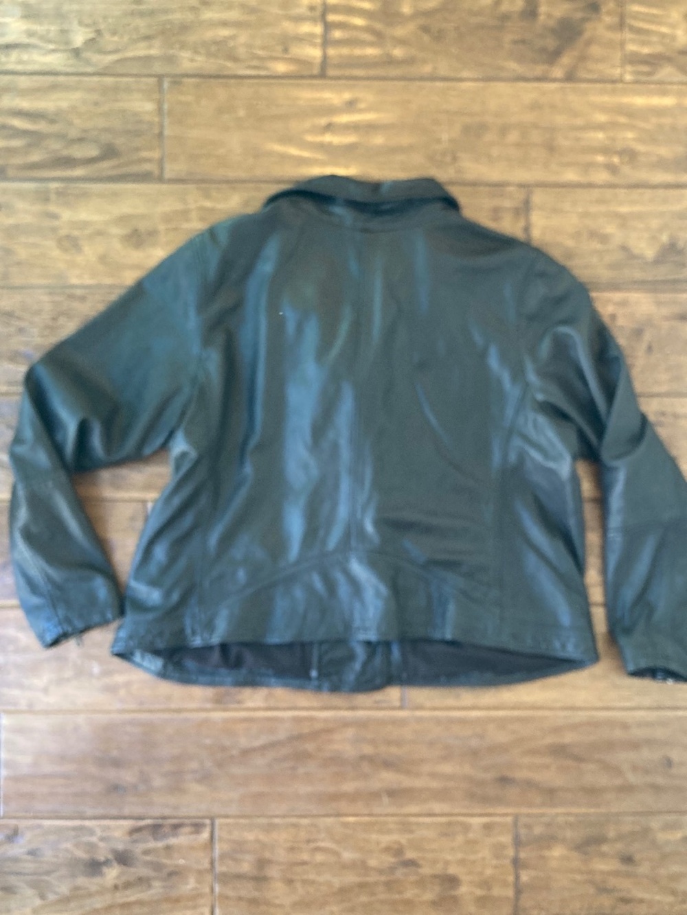 Caslon Leather Moto Jacket Womens Size 3XL Black Zipper Biker Indie Sleaze - Picture 7 of 7